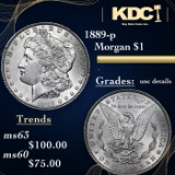 1889-p Morgan Dollar 1 Grades Unc Details