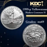 1999-p Yellowstone Modern Commem Dollar $1 Grades ms69