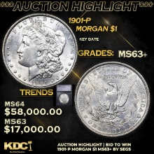 ***Auction Highlight*** 1901-p Morgan Dollar 1