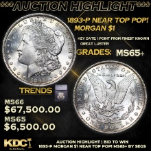 ***Auction Highlight*** 1893-p Morgan Dollar Near