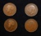 Group of 4 Coins, Great Britain Pennies, 1913, 1917, 1918, 1935 .