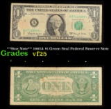 **Star Note** 1963A $1 Green Seal Federal Reserve Note Grades vf+