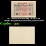 1923 Weimar Germany 50 Million Marks Hyperinflation Banknote P# 109b vf++
