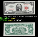 **Star Note** 1963A $2 Red Seal United States Note Grades Gem CU