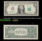 **Star Note** 2001 $1 Green Seal Federal Reserve Note Grades Gem CU