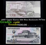 2007 Upper Korea 500 Won Banknote P#?44c Grades Gem+ CU