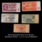Denomination Set of 5 Soviet Russian Notes - 1, 3, 5, 10, 25 Rubles! Grades