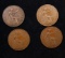 Group of 4 Coins, Great Britain Pennies, 1912, 1916, 1918, 1926 .