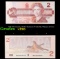 1986-1991 Canada 2 Dollar Banknote P# 94b, Sig. Thiessen & Crow Grades vf++