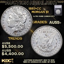 *Auction Highlight**1893-cc Morgan Dollar 1 Graded