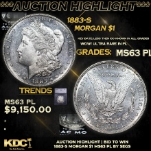 **Auction Highlight*1883-s Morgan Dollar $1 Graded