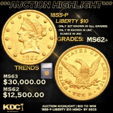 ***Auction Highlight**1855-p Gold Liberty Eagle 10