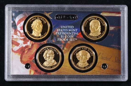 2008 United State Mint Presidential Dollar Proof Set. 4 Coins Inside. No Outer Box