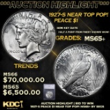 ***Auction Highlight*** 1927-s Peace Dollar Near Top Pop! 1 Graded ms65+ BY SEGS (fc)