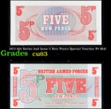 1972 6th Series 2nd Issue 5 New Pence Special Voucher P# M47 Grades Select CU