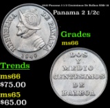 1940 Panama 2 1/2 Centesimos De Balboa KM# 16 Grades GEM+ Unc