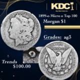 1899-o Micro o Top 100 Morgan Dollar 1 Grades ag