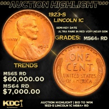 **Auction Highlight**1923-s Lincoln Cent 1c Grades