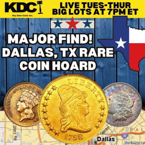 Major Find! Dallas TX Rare Coin Hoard Auction 20.2