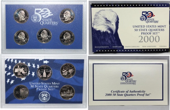 2008 United States Mint Proof Quarters Set - 5 Pieces