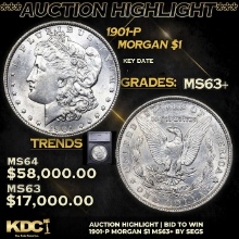 ***Auction Highlight*1901-p Morgan Dollar 1 Graded