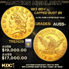 ***Auction Highlight***1813 Capped Bust Half Eagle