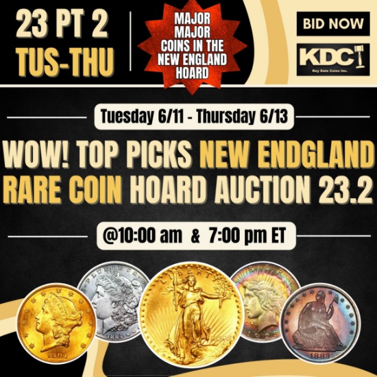 Top Picks New England Rare Coin Hoard Auction 23.2