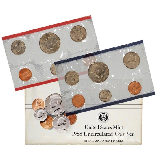 1968 United States Mint Set, 10 Coins Inside! No Outer Envelope