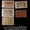 Lot of 5 German WWI Era And Hyperinflation Notes Grades