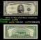 1953A $5 Blue Seal Silver Certificate Grades Select AU