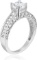 DECADENCE Sterling Silver 6.5mm Round Cut Cubic Zirconia  Ring Size 8