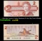 1986-1991 Canada 2 Dollar Banknote P# 94a, Sig. Crow & Bouey Grades Choice AU/BU Slider
