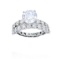 Decadence sterling Silver Round Cut Ring With Baguette Chiseled Band Size 8