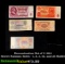 Denomination Set of 5 1961 Soviet Russian Notes - 1, 3, 5, 10, and 25 Rubles