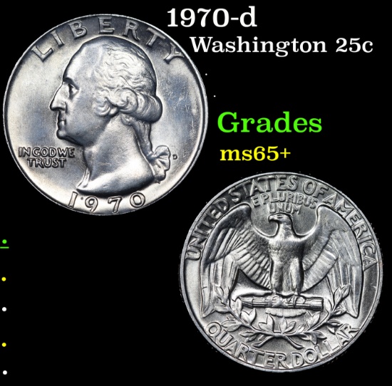 1970-d Washington Quarter 25c Grades GEM+ Unc