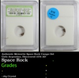 Authentic Meteorite Space Rock Campo Del Cielo Argentina, Discovered 1576 AD Graded By INB