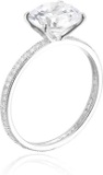 Decadence Sterling Silver Round Cut Engagement RIng Size 6