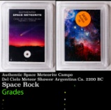 Authentic Space Meteorite Campo Del Cielo Meteor Shower Argentina Ca. 2200 BC Graded By INB