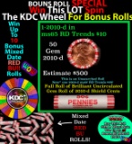 CRAZY Penny Wheel Buy THIS 2010-d solid Red BU Lincoln 1c roll & get 1-10 BU Red rolls FREE WOW