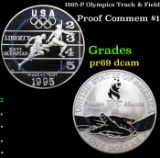 Proof 1995-P Olympics Track & Field Modern Commem Dollar 1 Grades GEM++ Proof Deep Cameo