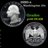 Proof 1980-s Washington Quarter 25c Grades GEM++ Proof Deep Cameo