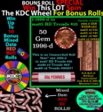 CRAZY Penny Wheel Buy THIS 1996-d solid Red BU Lincoln 1c roll & get 1-10 BU Red rolls FREE WOW
