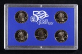 1999 United States Mint Proof Quarters 5 pc set No Outer Box