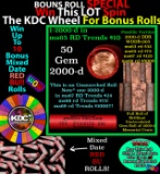 1-10 FREE BU RED Penny rolls with win of this 2000-d SOLID RED BU Lincoln 1c roll incredibly FUN whe