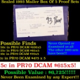 Original sealed box 5- 1993 United States Mint  Sets