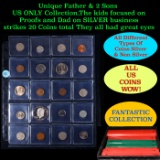 Unique Father & 2 Sons US ONLY Collection,The kids focused on Proofs and Dad on SILVER business stri