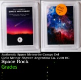 Authentic Space Meteorite Campo Del Cielo Meteor Shower Argentina Ca. 2200 BC Graded By INB