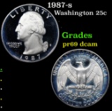 Proof 1987-s Washington Quarter 25c Grades GEM++ Proof Deep Cameo