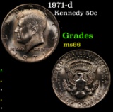 1971-d Kennedy Half Dollar 50c Grades GEM+ Unc