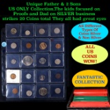 Unique Father & 2 Sons US ONLY Collection,The kids focused on Proofs and Dad on SILVER business stri